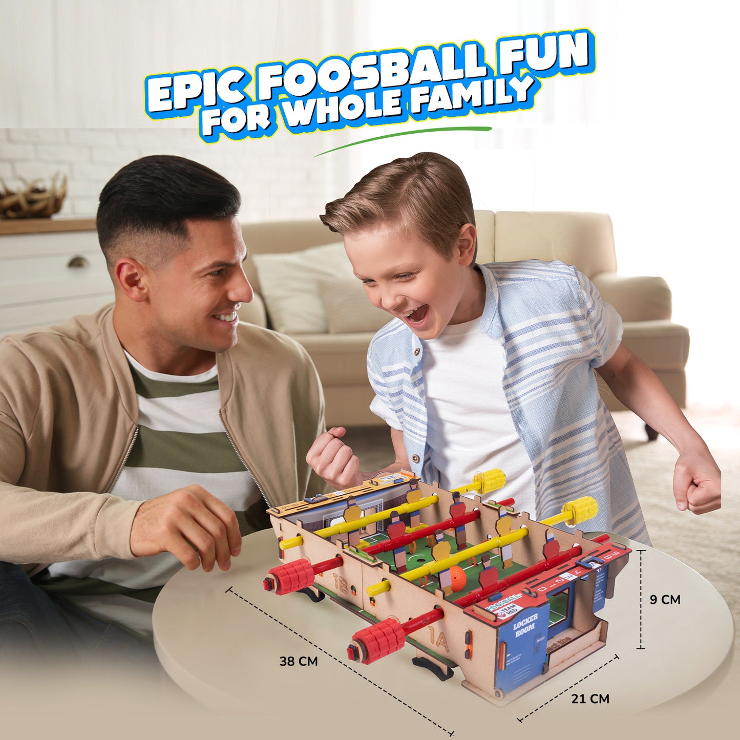 Foosball | Build-It-Yourself | Multiplayer STEAM Board Game | 6 + Years