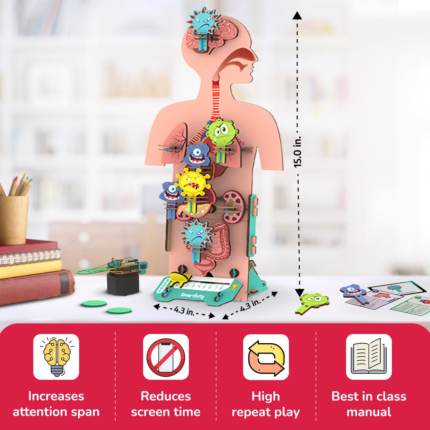 Human Body Germ Buster | DIY STEAM 5-in-1 Game | 6 + Years