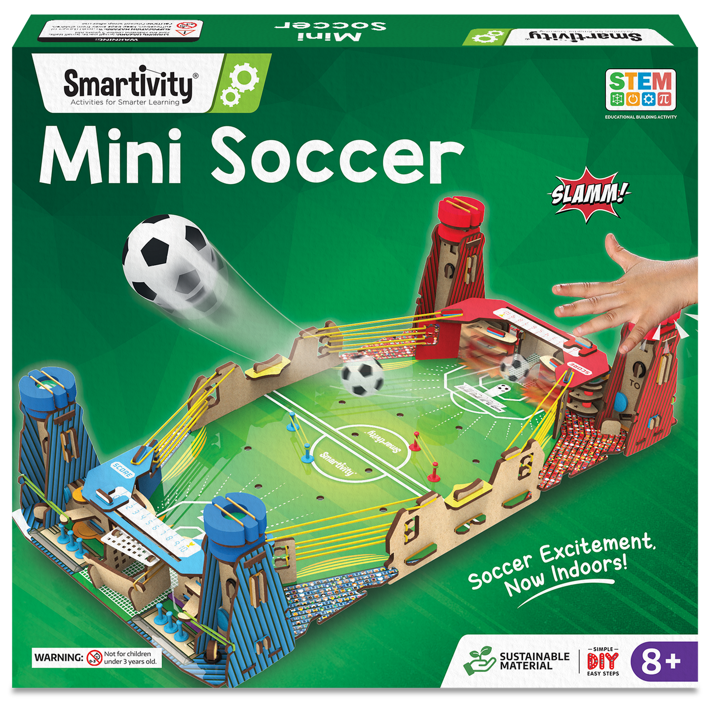 Mini Soccer | Build-It-Yourself Multiplayer STEAM Board Game | 6 + Years