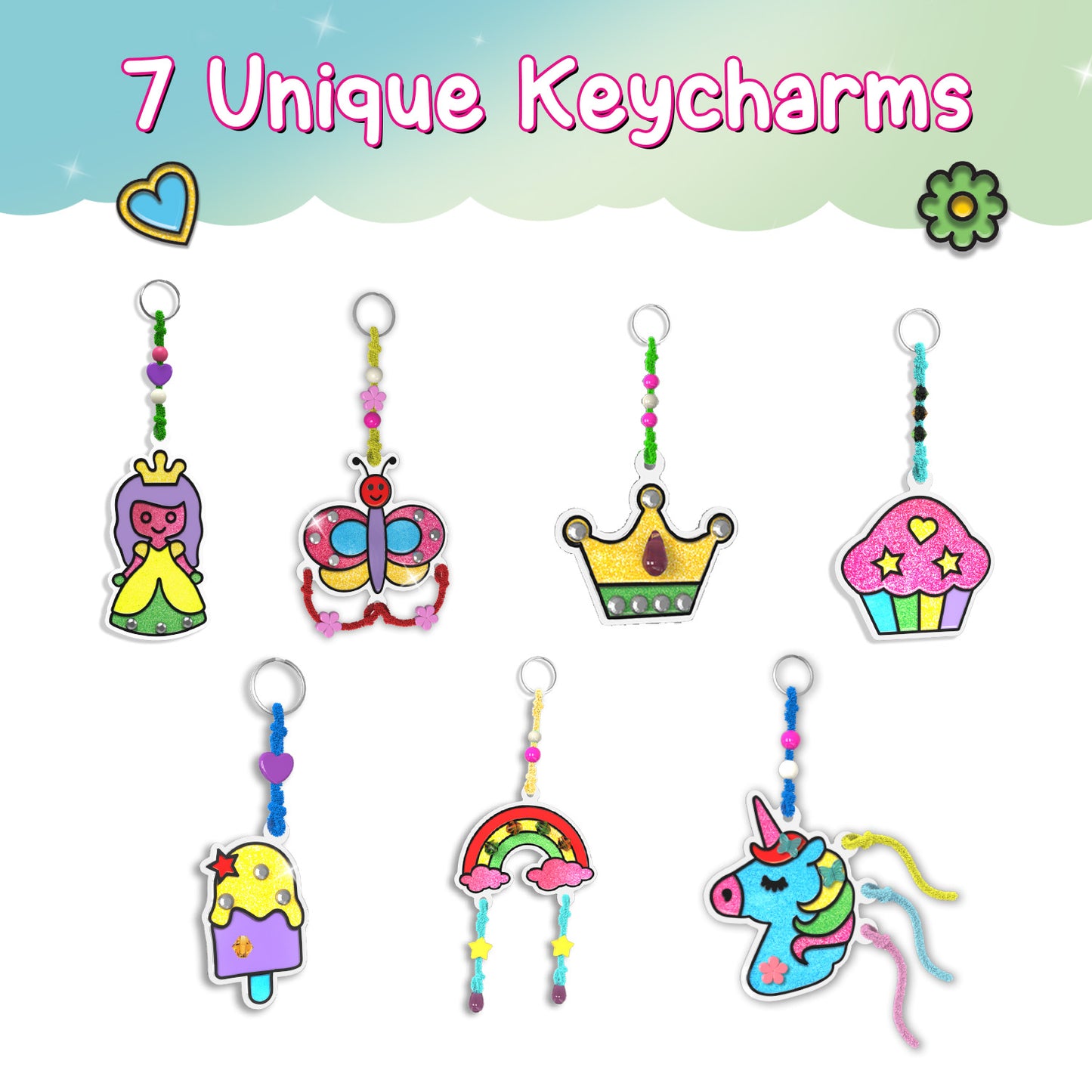 WINDOW ART Keycharms | DIY Activity Kit | 4 + Years