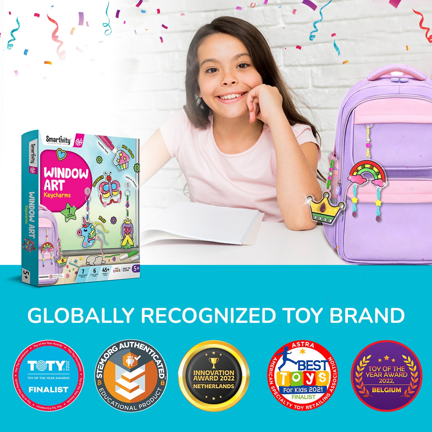 WINDOW ART Keycharms | DIY Activity Kit | 4 + Years