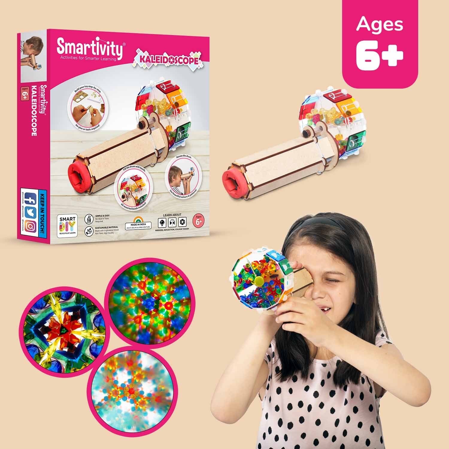 Fantastic Optics Kaleidoscope | STEAM Based Learning Toys Smartivity USA Fantastic Optics Kaleidoscope | STEAM Based Learning Toys Smartivity USA