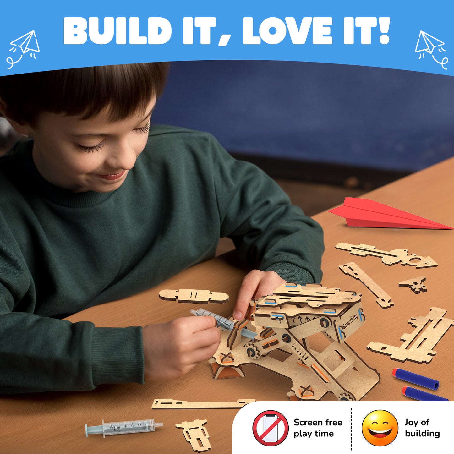 Hydraulic Plane Launcher | Build-It-Yourself STEAM Toy | 6-10 Years | Learning Activities Inside