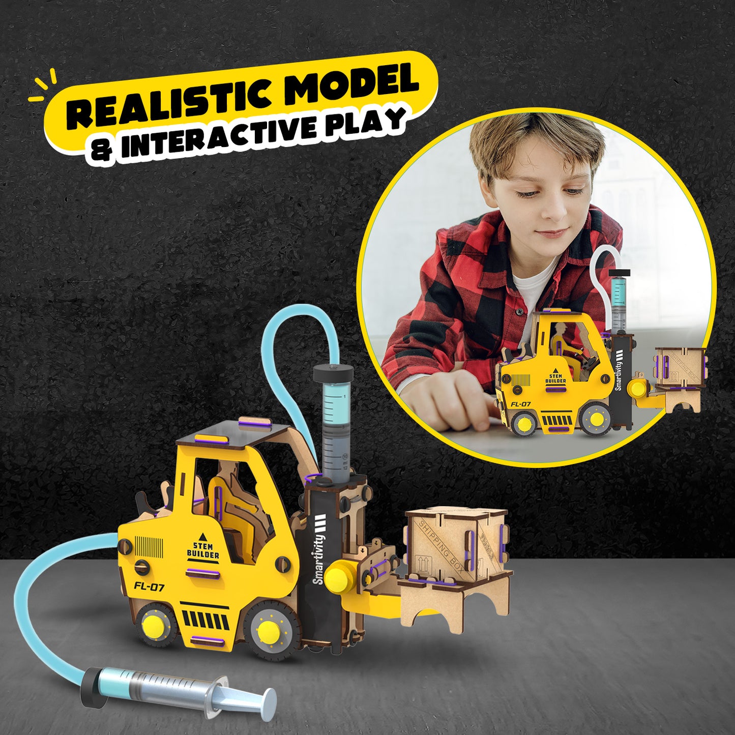 Hydraulic Forklift | DIY STEM Construction Toy | 6 + Years