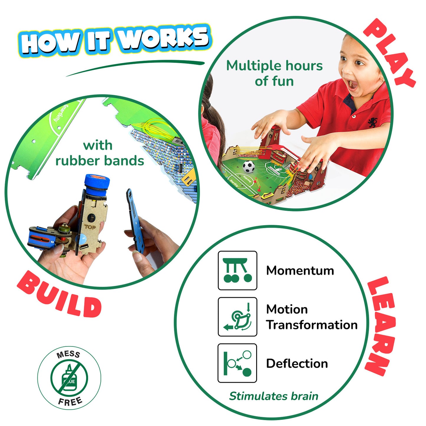 Mini Soccer | Build-It-Yourself Multiplayer STEAM Board Game | 6-15 Years