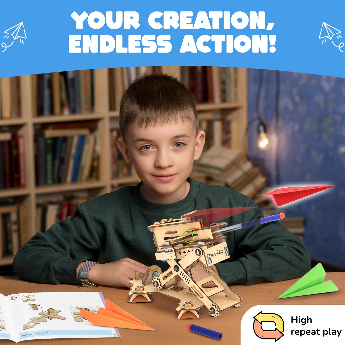 Hydraulic Plane Launcher | Build-It-Yourself STEAM Toy | 6-10 Years | Learning Activities Inside