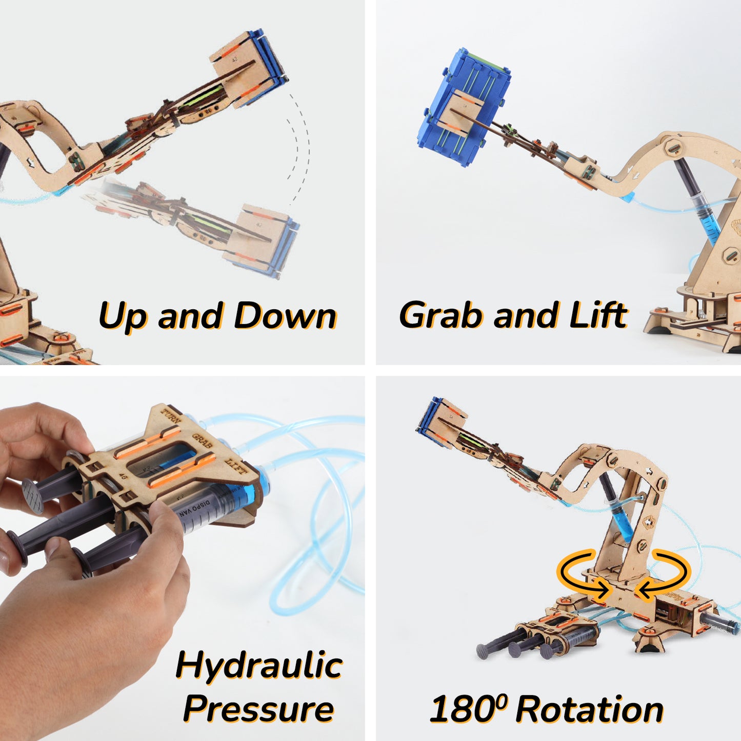 Hydraulic Crane | Build-It-Yourself STEAM Toy | 8 + Years