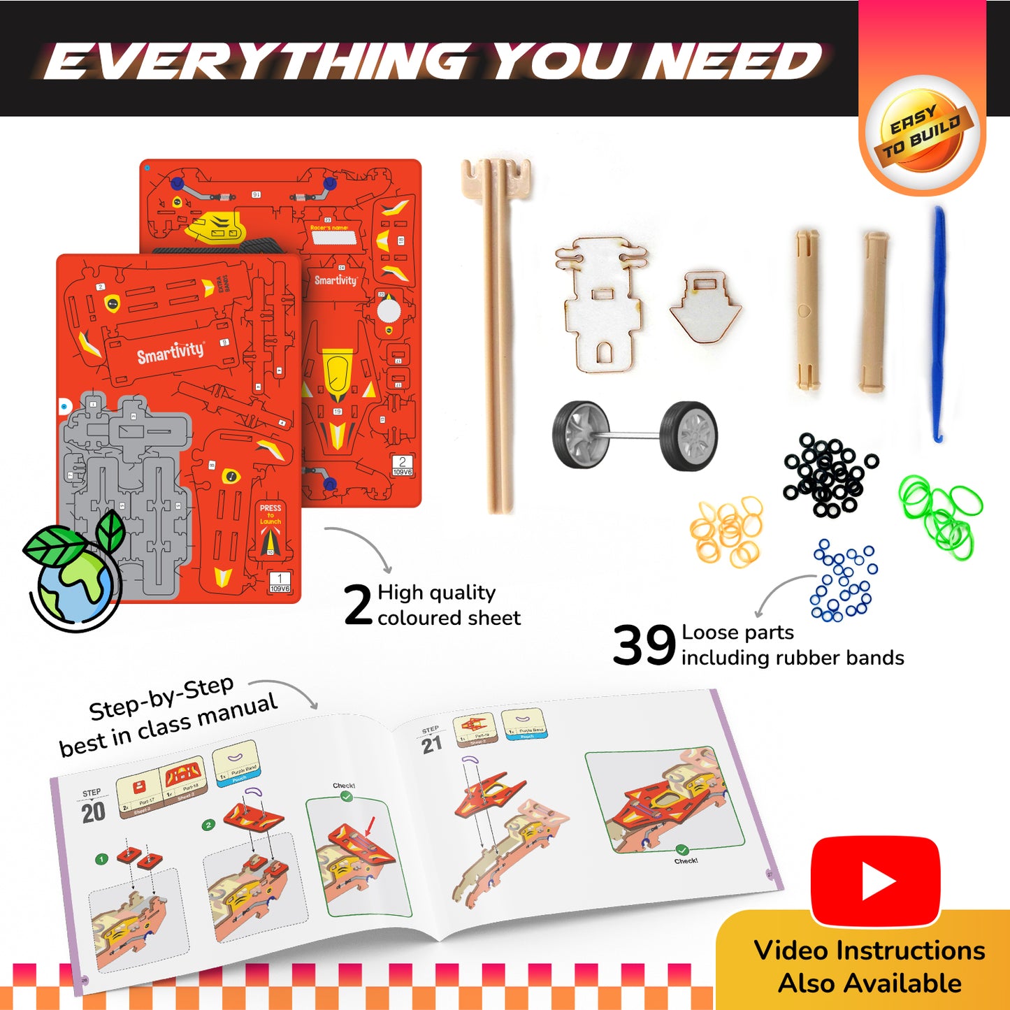 Speedster | Build-It-Yourself STEAM Toy Car l 6 + Years