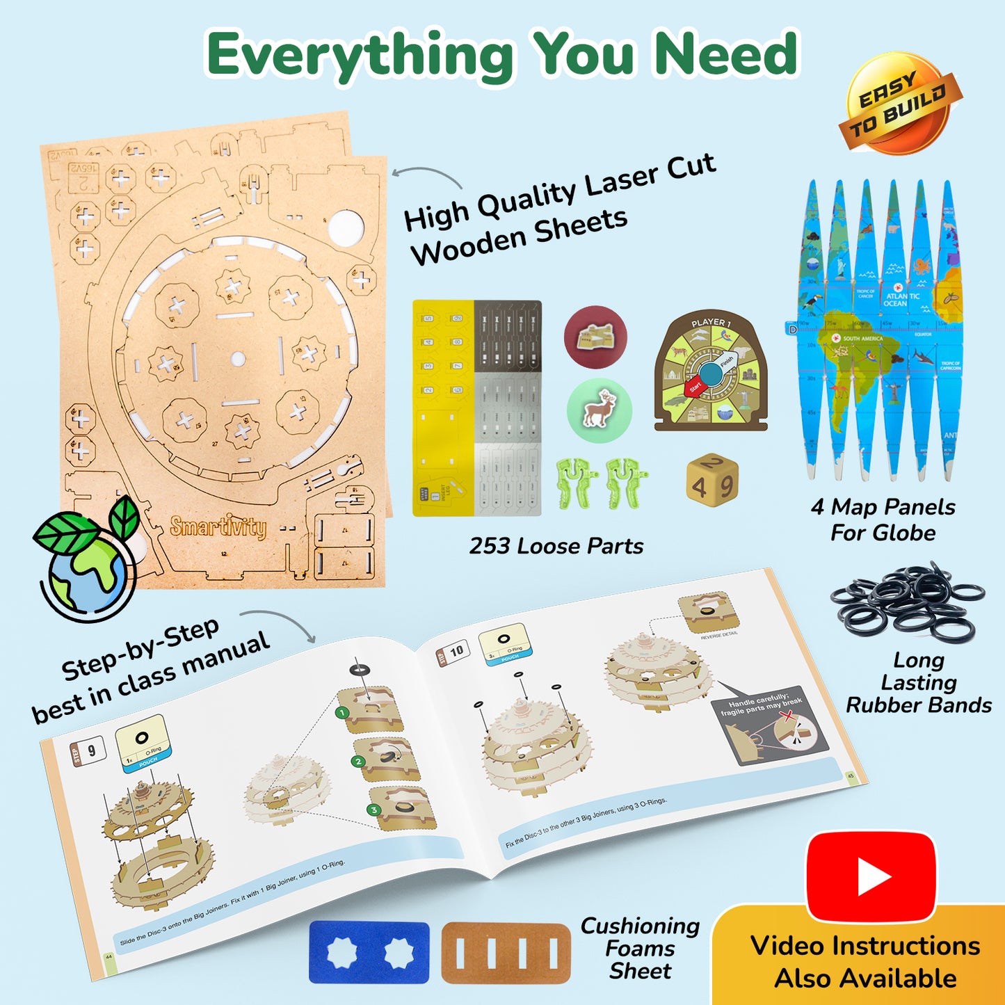 Globe Explorer | Build-It-Yourself STEAM Toy | 8 + Years