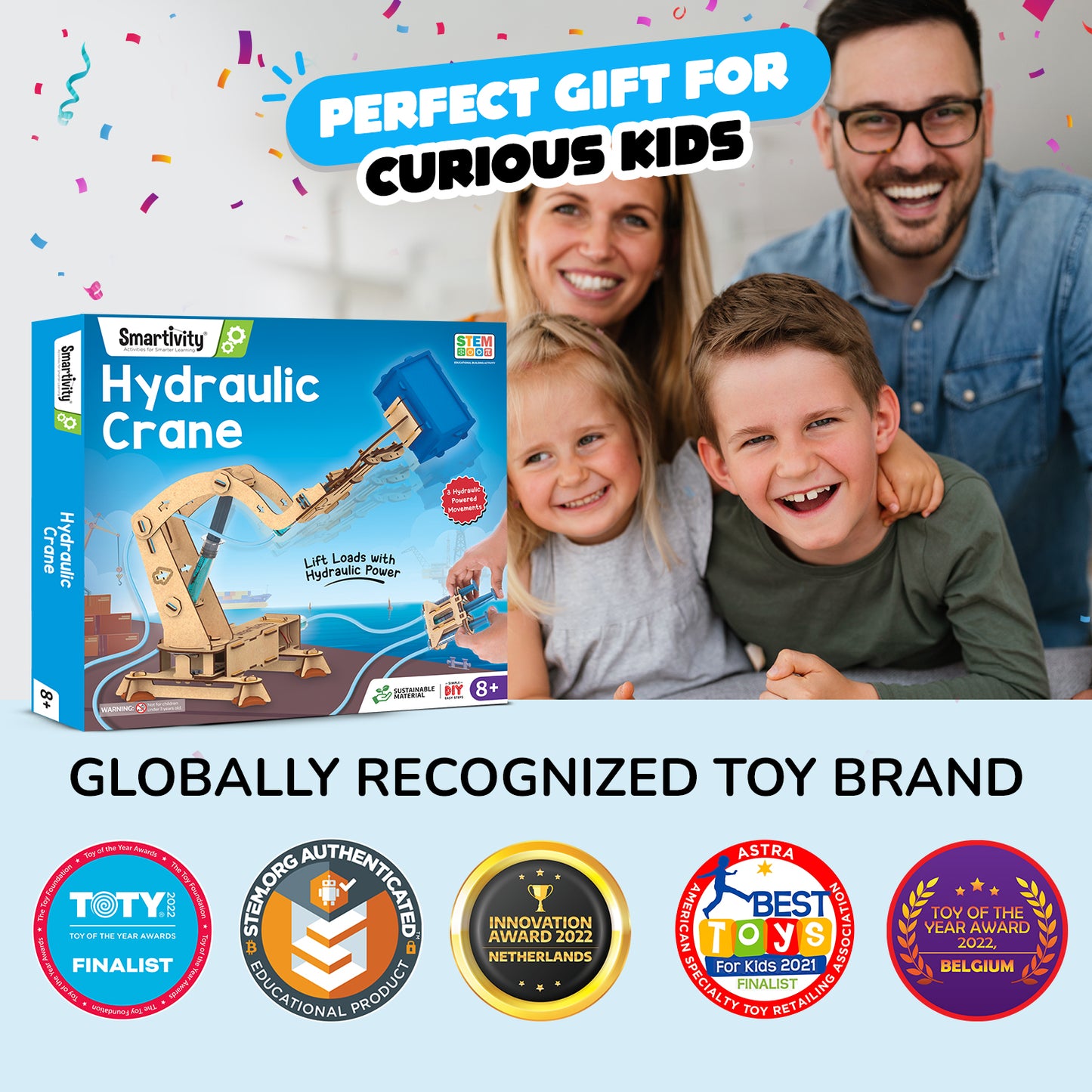 Hydraulic Crane | Build-It-Yourself STEAM Toy | 8 + Years