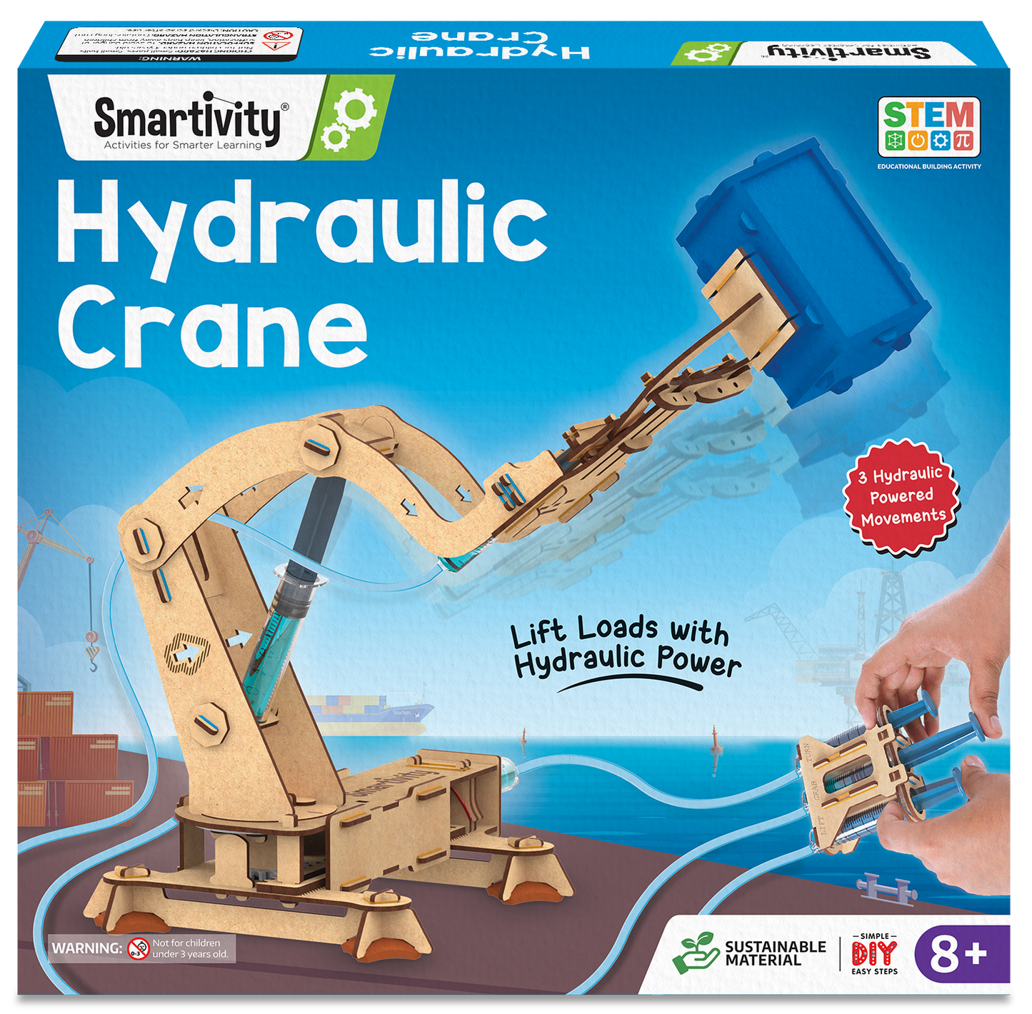 Hydraulic Crane | Build-It-Yourself STEAM Toy | 8 + Years