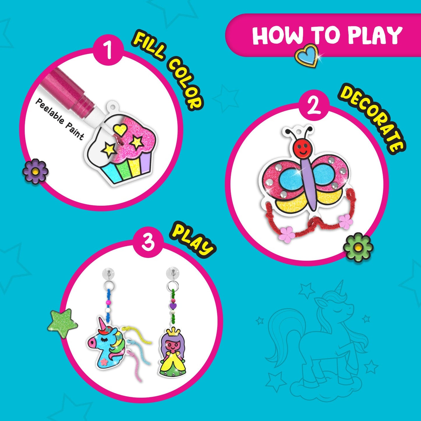 WINDOW ART Keycharms | 4-8 years | DIY Activity Kit