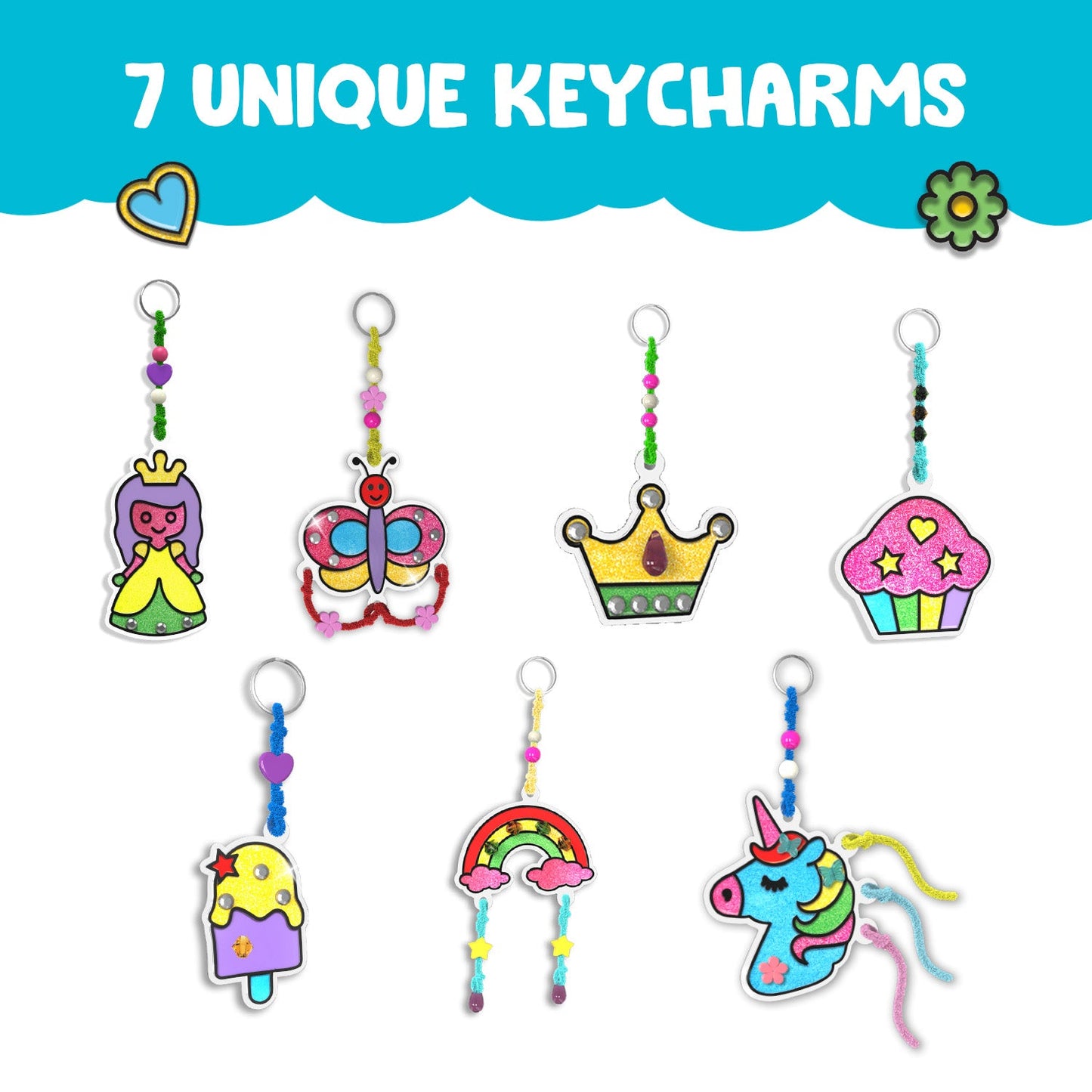 WINDOW ART Keycharms | 4-8 years | DIY Activity Kit