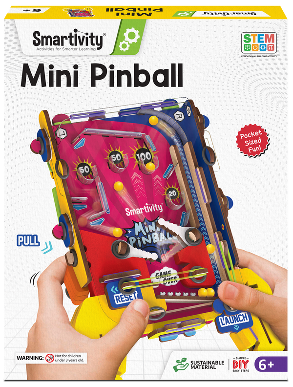 Mini Pinball | DIY STEM Construction Toy | 6 + Years