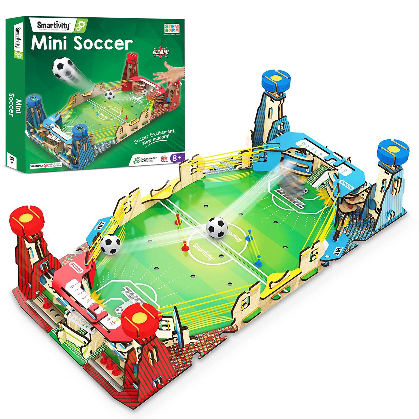 Mini Soccer | Build-It-Yourself Multiplayer STEAM Board Game | 6-15 Years