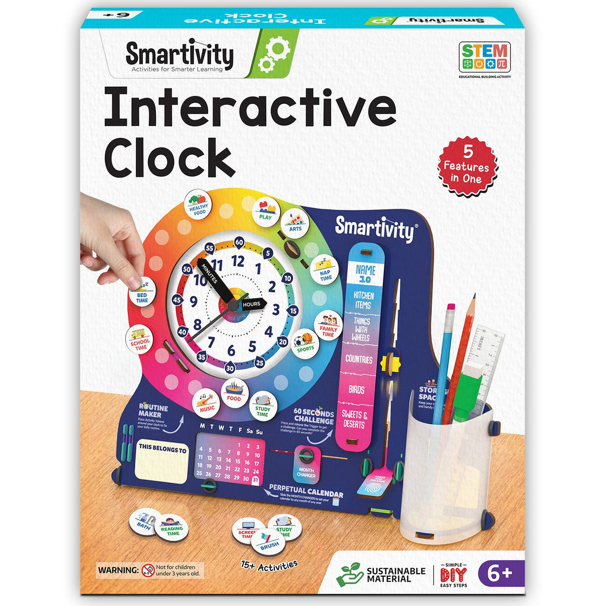 Interactive Clock | 6 - 14 years | DIY STEM Construction Toy