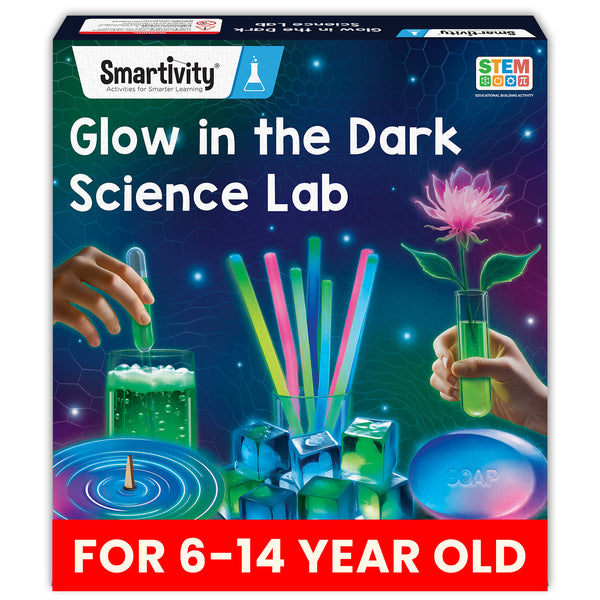 Glow In The Dark DIY STEM Kit  | 20 Glowsome Experiments  | Make Glow Soaps and Lava Lamps | 6 + Years