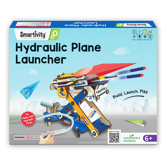 Hydraulic Plane Launcher | Build-It-Yourself STEAM Toy | Learning Activities Inside | 6 + Years