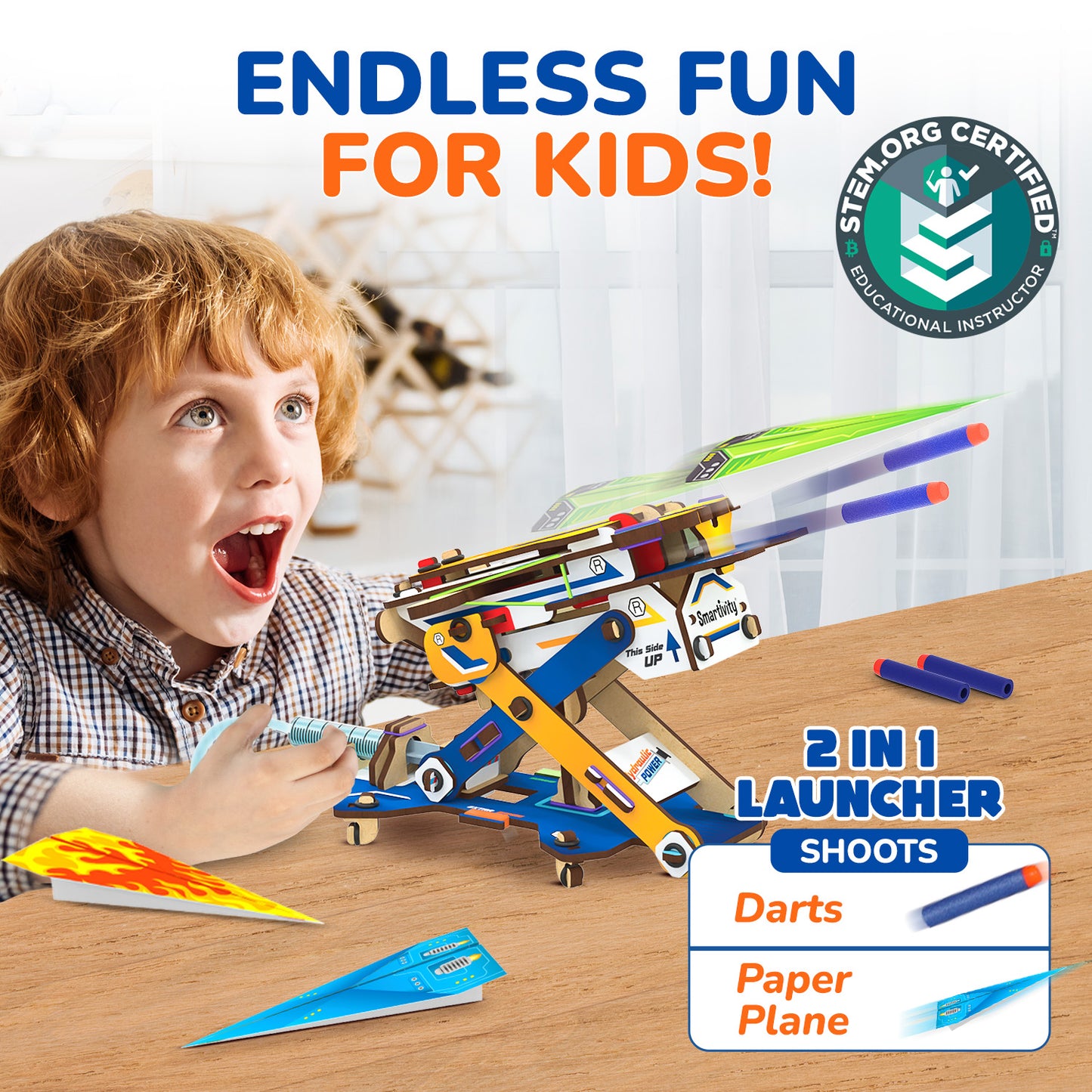 Hydraulic Plane Launcher | Build-It-Yourself STEAM Toy | Learning Activities Inside | 6 + Years