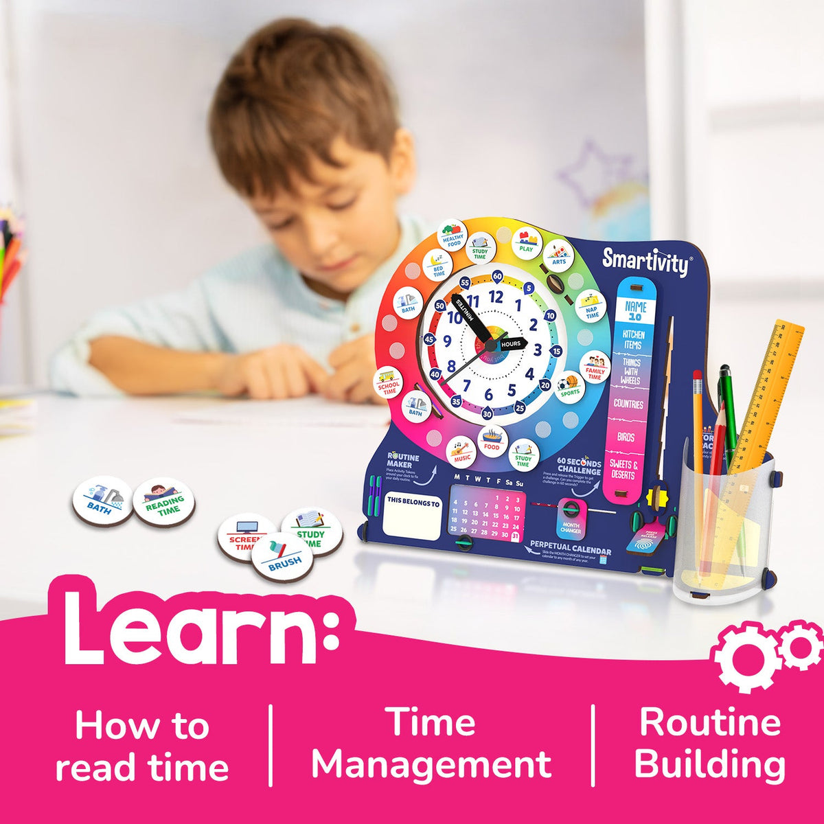 Interactive Clock | 6 - 14 years | DIY STEM Construction Toy