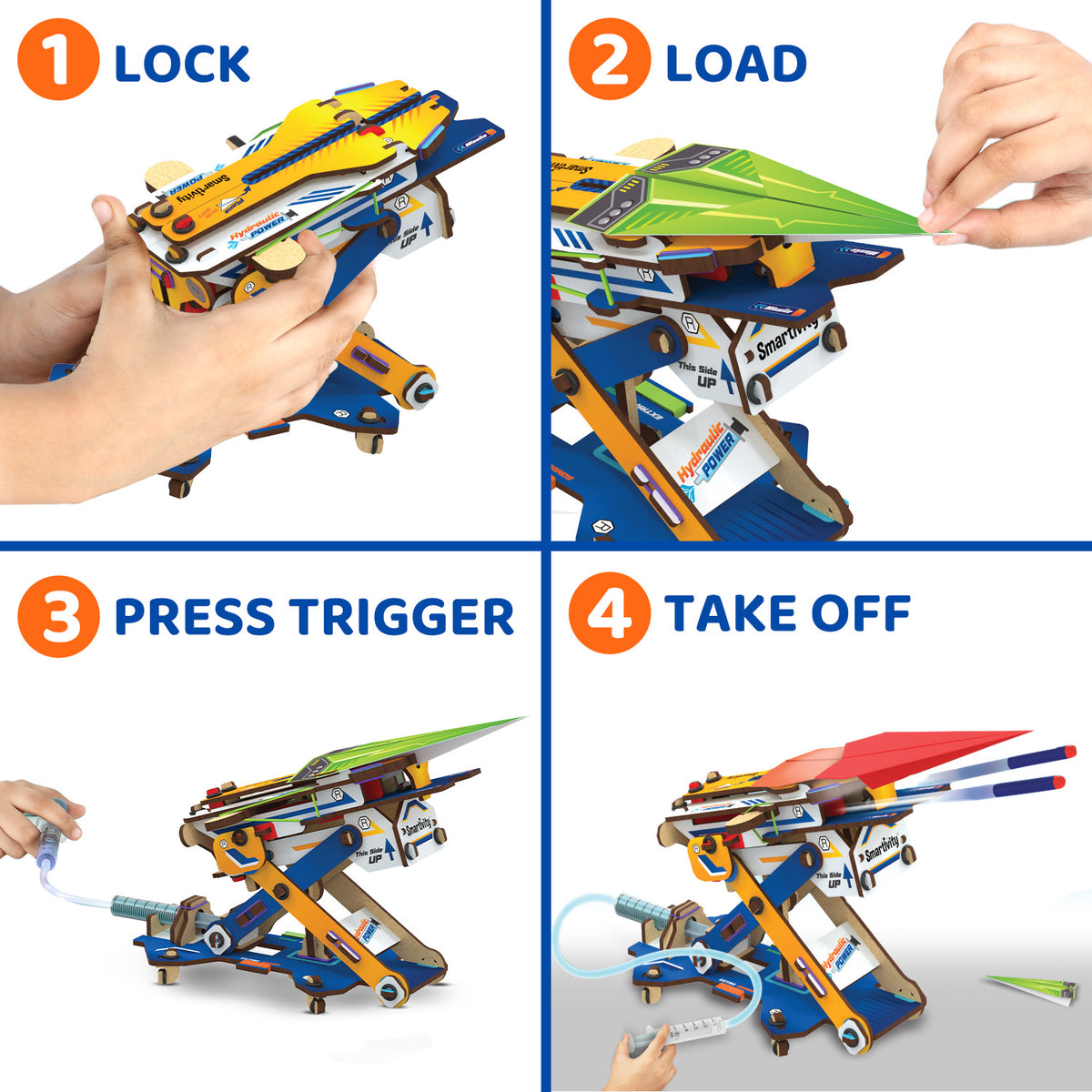 Hydraulic Plane Launcher | Build-It-Yourself STEAM Toy | Learning Activities Inside | 6 + Years