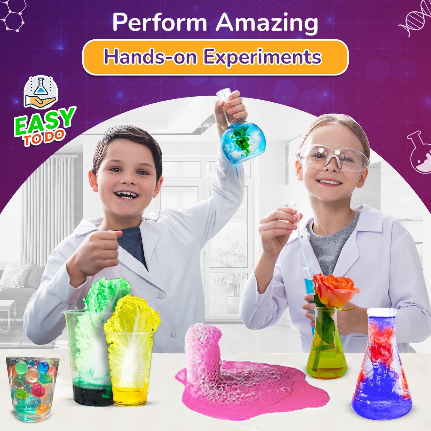 Mega Science Kit | Biggest STEAM Activity Box - 108 Experiments | 6-10 Years