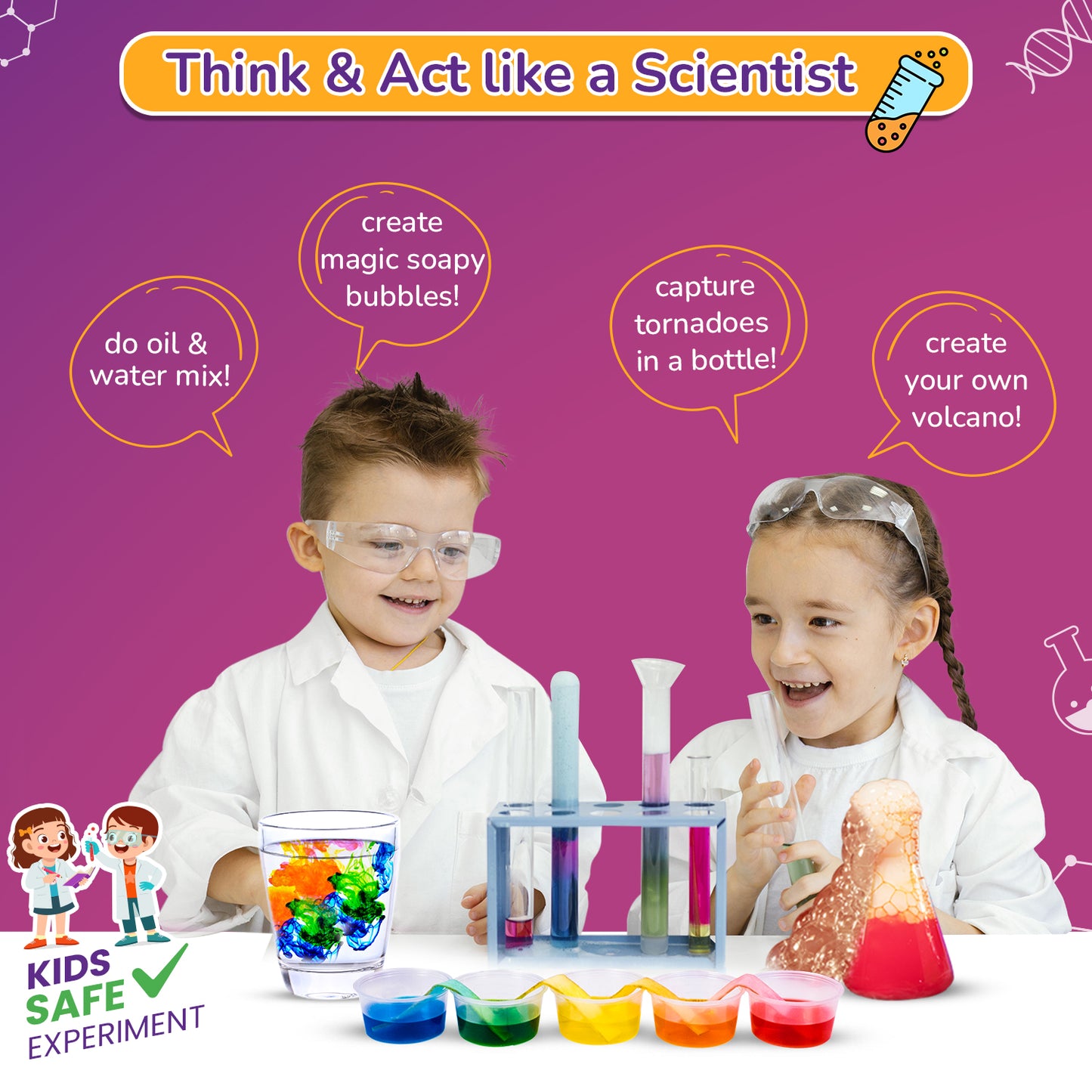 Mega Science Kit | Biggest STEAM Activity Box - 108 Experiments | 6-10 Years