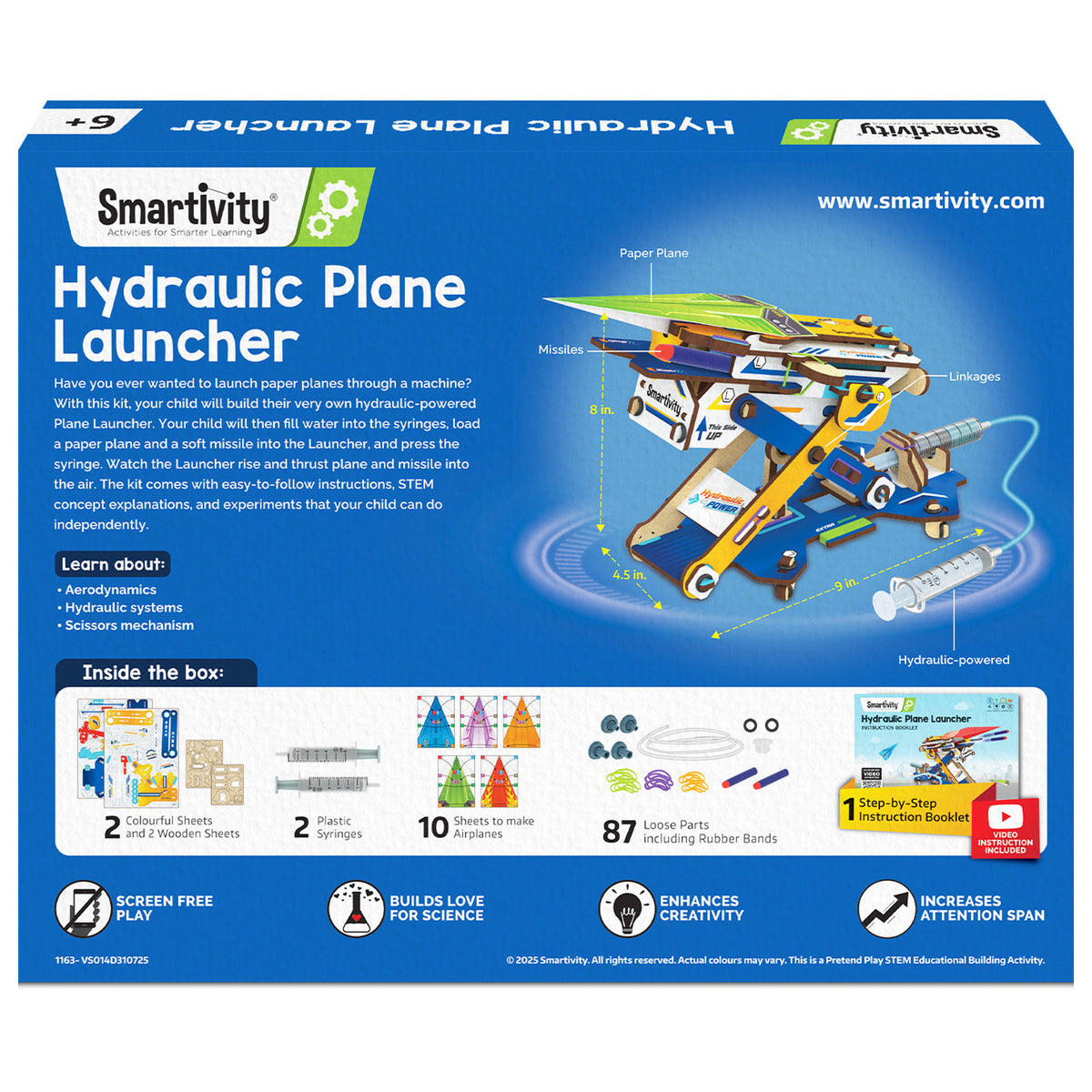 Hydraulic Plane Launcher | Build-It-Yourself STEAM Toy | Learning Activities Inside | 6 + Years