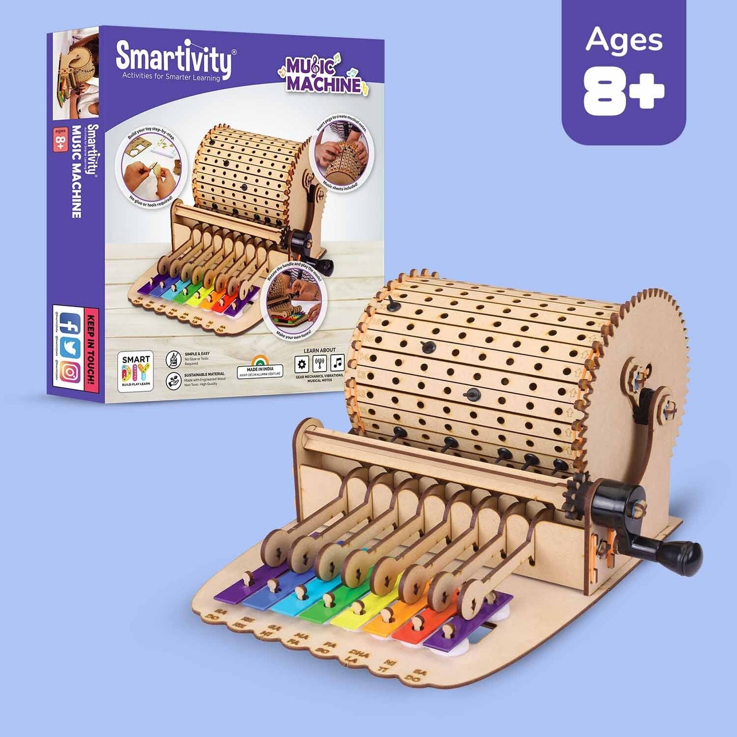 Xylofun Music Machine For 8+ Years | Learn Music, Sound & Gears | Boost Creativity and Analytical Thinking - Smartivity
