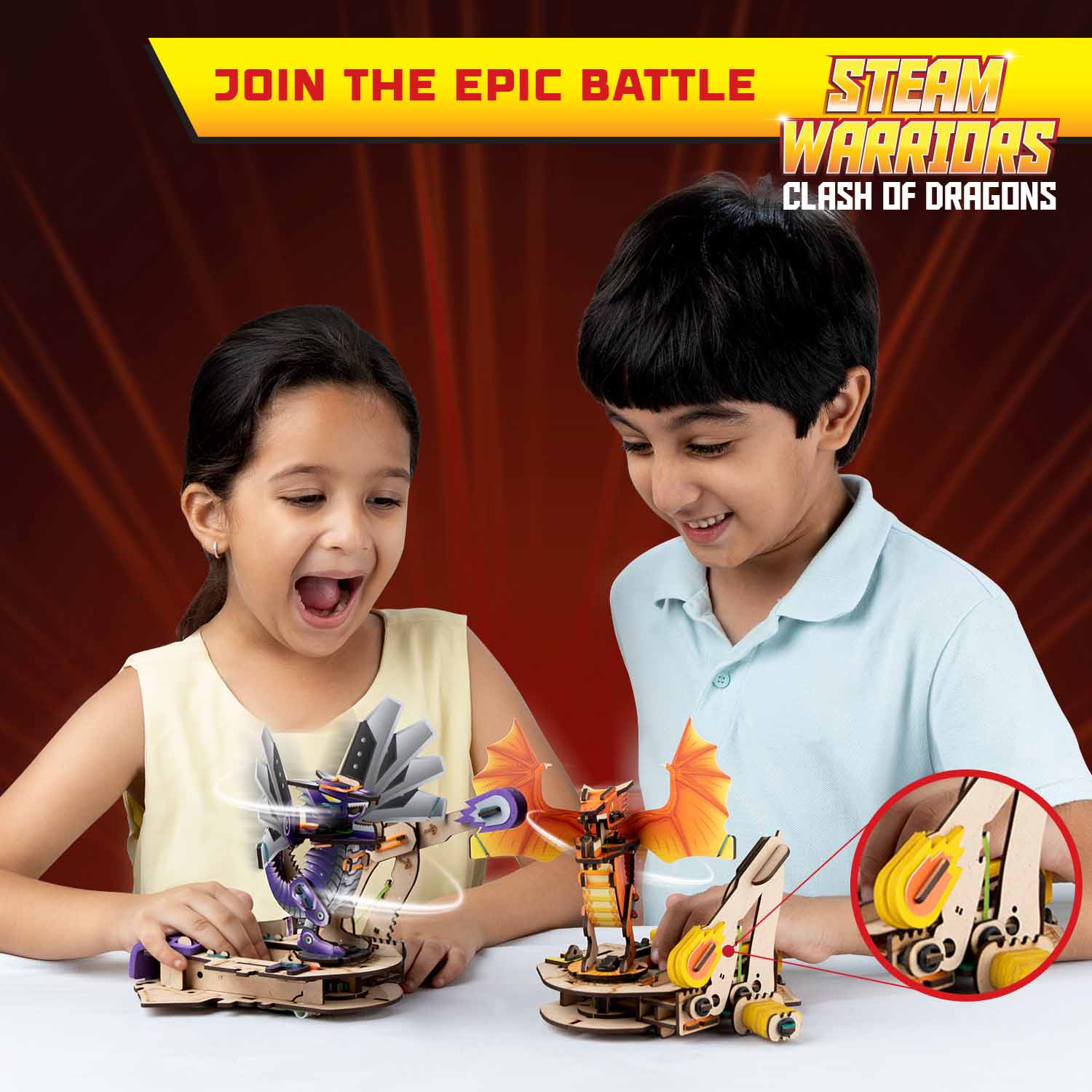 STEAM Warriors: Clash of Dragons for 6+ years | Explore gears & linkages | Enhance focus and motor skills - Smartivity