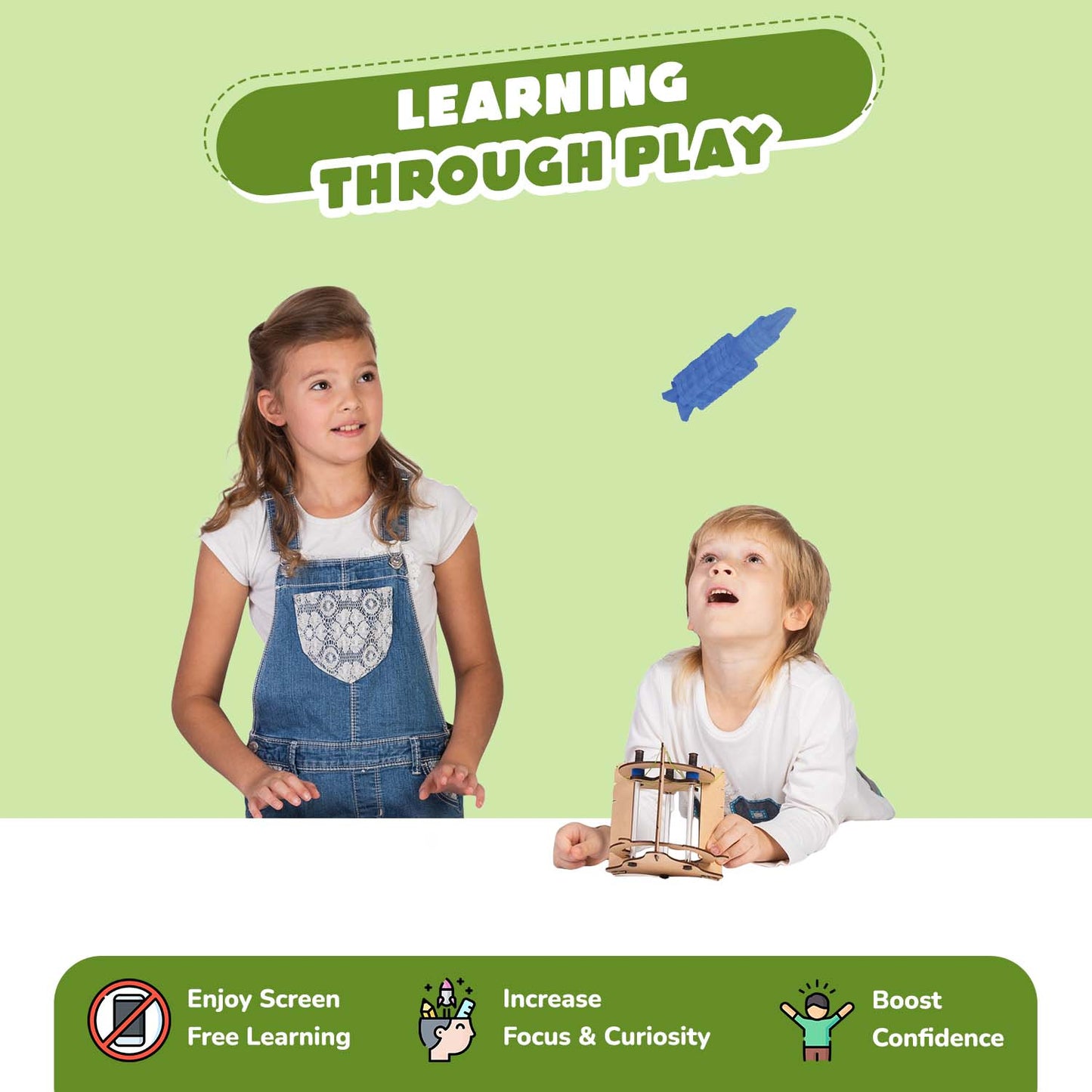 Space Rocket Toy For 6+ Years| Learn Weight & Gravity | Improve Critical Thinking & Focus - Smartivity