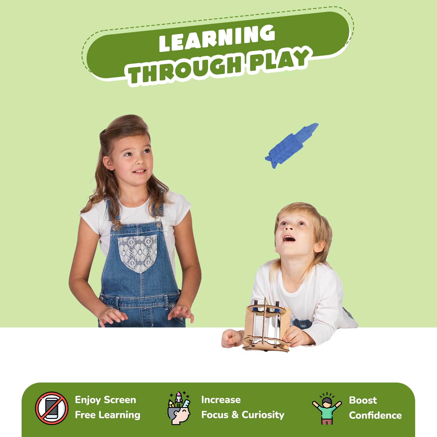 Space Rocket Toy For 6+ Years| Learn Weight & Gravity | Improve Critical Thinking & Focus - Smartivity