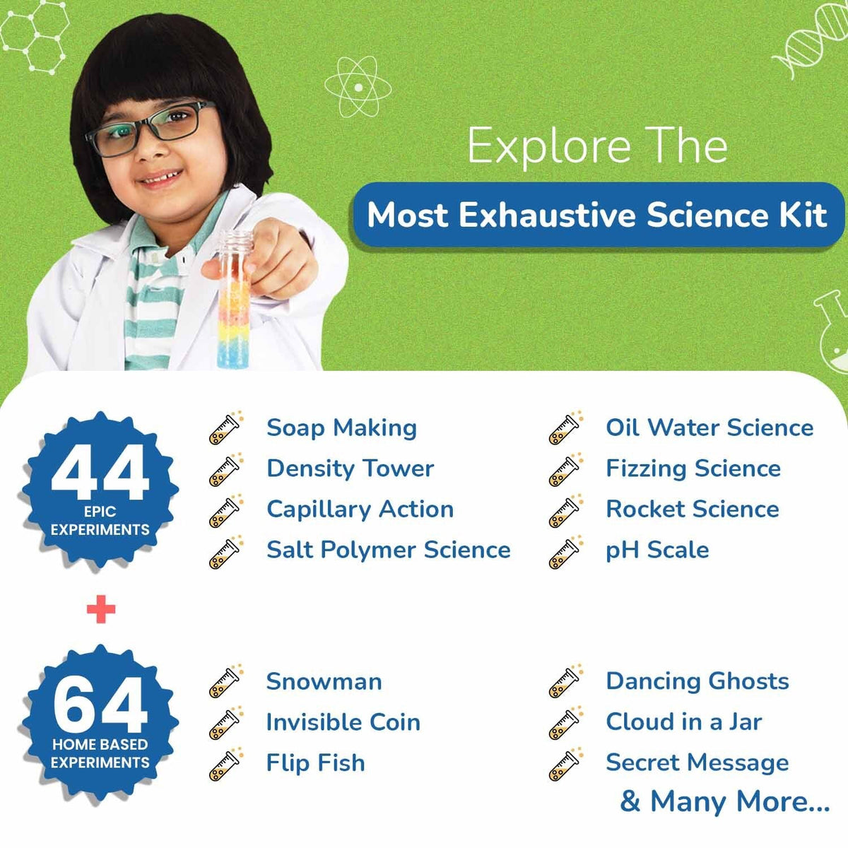 Science Activity Box Mega Science Kit - 108 Experiments | Biggest STEAM Activity Box | 6-10 ...