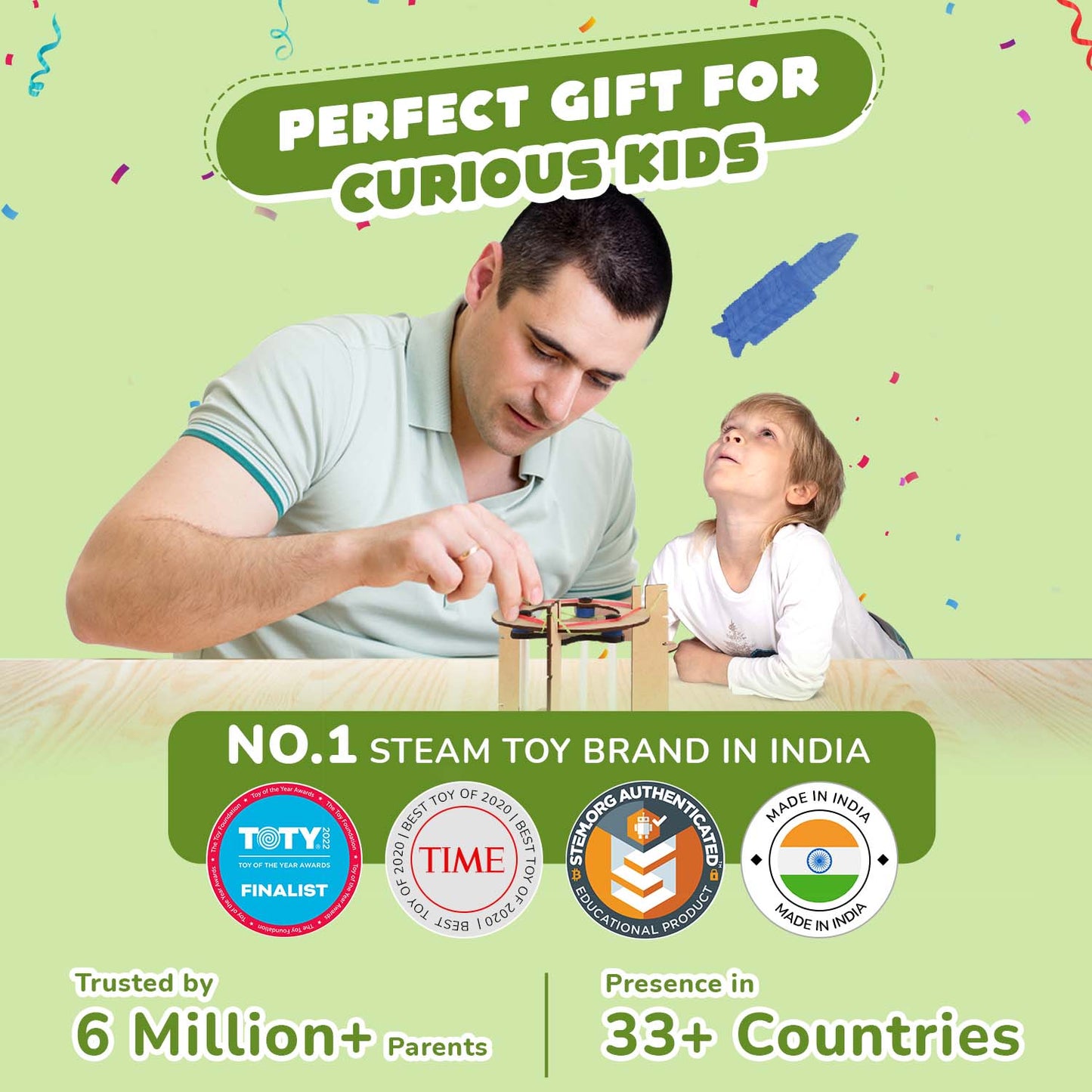 Space Rocket Toy For 6+ Years| Learn Weight & Gravity | Improve Critical Thinking & Focus - Smartivity