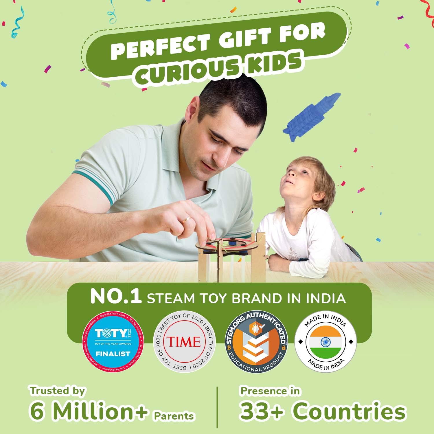 Space Rocket Toy For 6+ Years| Learn Weight & Gravity | Improve Critical Thinking & Focus - Smartivity